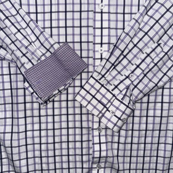 Nick Graham Everywhere Men's Button Up Flip Cuff Shirt Size 15.5 x 34-35 long sl - Picture 2 of 8